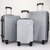 3-dielna sada cestovných kufrov BestBerg BBL-106S / 48, 70, 104 l / ABS / strieborná