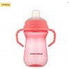 Canpol babies Hrnček so silikónovým náustkom FirstCup 250ml ružový
