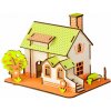 Woodcraft Drevené 3D puzzle Zelený dom