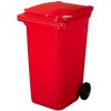 Plastová nádoba na odpad ELKOPLAST 240 l - červená C