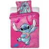 Obliečky do postieľky Lilo a Stitch Pink baby 100x135, 40x60 cm