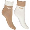 Fila dámske ponožky LIFESTYLE QUARTER FULL TERRY hnedá biela 35-38