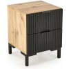Halmar Nočný stolík NELA dub craft/čierny