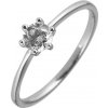 Evolution Group Strieborný zásnubný prsteň s okrúhlym zirkónom 15007.1 crystal 52 mm