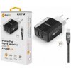Múdra sieťová nabíjačka ALIGATOR 3.4a, 2xUSB, smart IC, čierna, kábel pre iPhone / iPad 2A