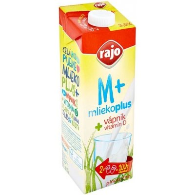 Rajo Mliekoplus trvanlivé plnotučné mlieko s vápnikom 1 l od 1,89 € -  Heureka.sk