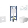 Geberit Duofix - Set predstenovej inštalácie, klozetu ME by Starck a dosky softclose, tlačidlo Sigma20, biela/lesklý chróm SANI11CP3111
