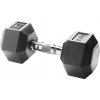 Merco Hex Rubber Dumbbell činka 1 pár hmotnost 12,5 kg
