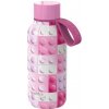 QUOKKA Quokka Kids, Nerezová fľaša / termoska s pútkom PINK BRICKS, 330ml, 40142