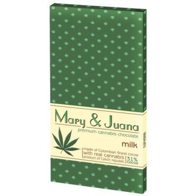 Euphoria Mary & Juana mliečna čokoláda s konopným semienkom 32% 80 g