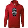 Cross rider piesty helma - Mikina pánska Cape s kapucňou - 3XL ( Červená )