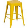 Žlté kovové barové stoličky v súprave 2 ks (výška sedadla 61 cm) – Ixia
