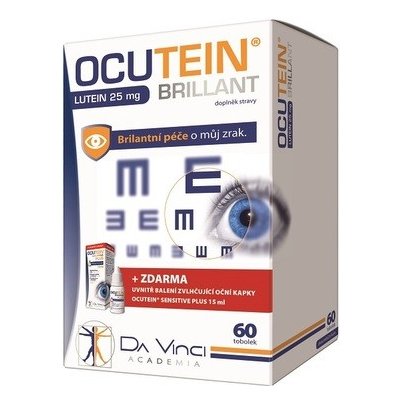Simply You Ocutein Brillant Lutein 25 mg 60 tob.+ Ocutein® Sensitive zvlhčujúce očné kvapky 15 ml ZADARMO