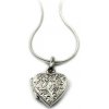 925E Strieborný otvárací prívesok - medailónik srdiečko