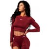Seamless crop top s dlouhým rukávem POWER 892 červené