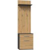 TOP E-SHOP Vešiak DUO Antracit + dub artisan