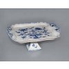 Cibulák podnos AIDA štvorcový na nohe 34 x 29 cm cibulový porcelán, originálny cibulák Dubí 1. akosť