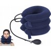 Ortopedický trakčný vankúš na krk, nafukovacia krčná ortéza, tmavomodrá