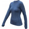 SENSOR MERINO BOLD dámske tričko s dlhým rukávom studená modrá Veľkosť: XXL