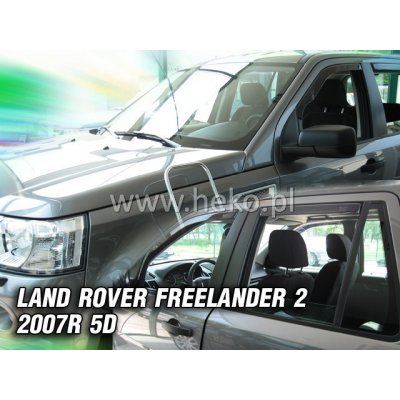 Deflektory na Land Rover Freelander II, 5-dverová (+zadné), r.v.: 2007 -