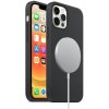 AppleKing silikónový kryt s podporou nabíjania Magsafe pre iPhone 12 Pro Max - čierny - možnosť vrátiť tovar ZADARMO do 30tich dní