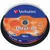 DVD R disk, AZO, 4,7GB, 16x, 10 ks, cake box, VERBATIM