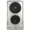 Klarstein Appetito Domino, elektrická varná doska, 3000 W, 2 platne, 6 stupňov výkonu, nehrdzavejúca oceľ (TK15OV-Appetito-D-SL)