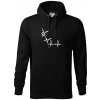 EKG bouldering - Mikina pánska Cape s kapucňou - 2XL ( Čierna )