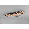 TRIO 622910332 HARPER stropné svietidlo SMD LED 30W/4000lm 3000K čierna matná, drevo, switchdimmer
