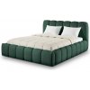 Wilsondo Čalúnená manželská posteľ Micandi 180x200 - tmavozelená