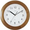 Nástenné hodiny JVD NS7017.1 – hnedé, drevo, tichý chod (28 cm)