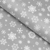 Vianočný PVC obrus Biele vločky na striebornom PV-071 - metráž š. 140 cm