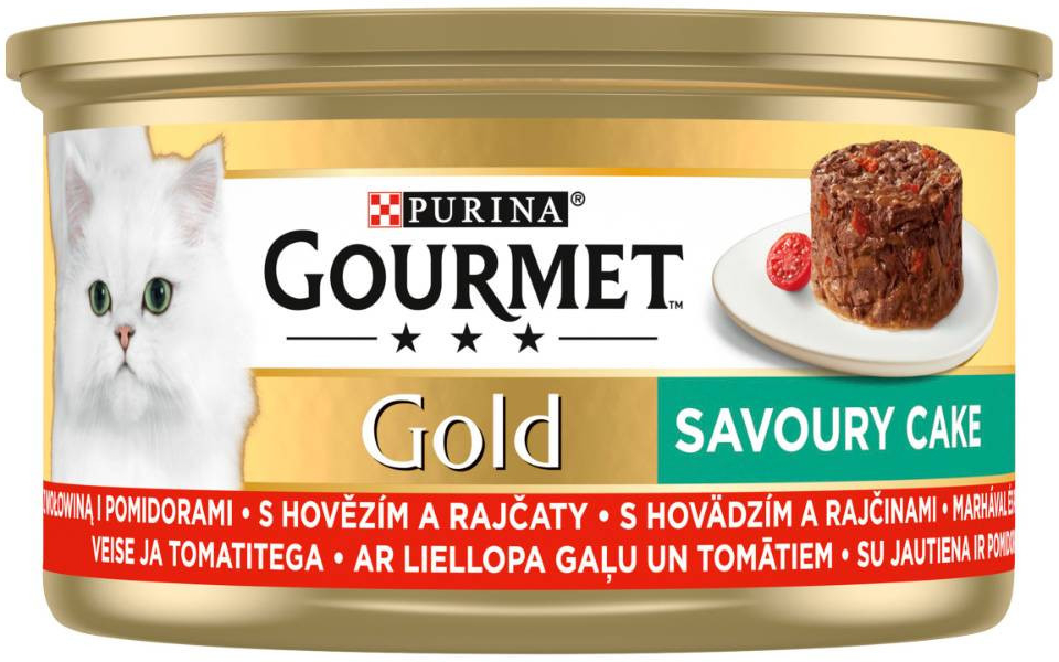 Gourmet GOLD Savoury Cake s hovädzím a rajčinou 85 g