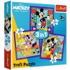 TREFL Puzzle 3v1 Mickey Mouse - Mickey a jeho veselá partia