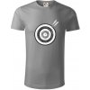 Terč na lukostreľbu - Tričko z organickej bavlny - 3XL ( Starostrieborná )