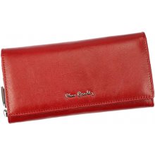 Pierre Cardin kožená peňaženka s mincovníkom na zips červená