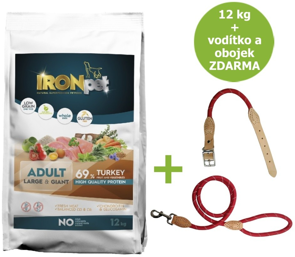 IRONpet Dog Adult Large & Giant Turkey 12 kg