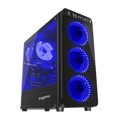 Genesis IRID 300 BLUE MIDI (USB 3.0), 4 Fan , Illuminating Blue Light