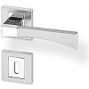 Dverové kovanie ACT Gazela RHR (CHROM/NEREZ), kľučka-kľučka, Otvor pre obyčajný kľúč BB, AC-T Chróm / Nerez