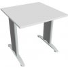 Hobis Rokovací stôl Flex, 80x75,5x80 cm, biely/kov