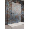 RADAWAY MODO NEW BLACK IV 130cm pevná stena do kombinácie / sprchový kút Walk-in IV, profil čierny, sklo číre, 389634-54-01