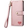 VSETKONAMOBIL 94691 HEART Peňaženkové puzdro pre Motorola Moto G75 5G ružové
