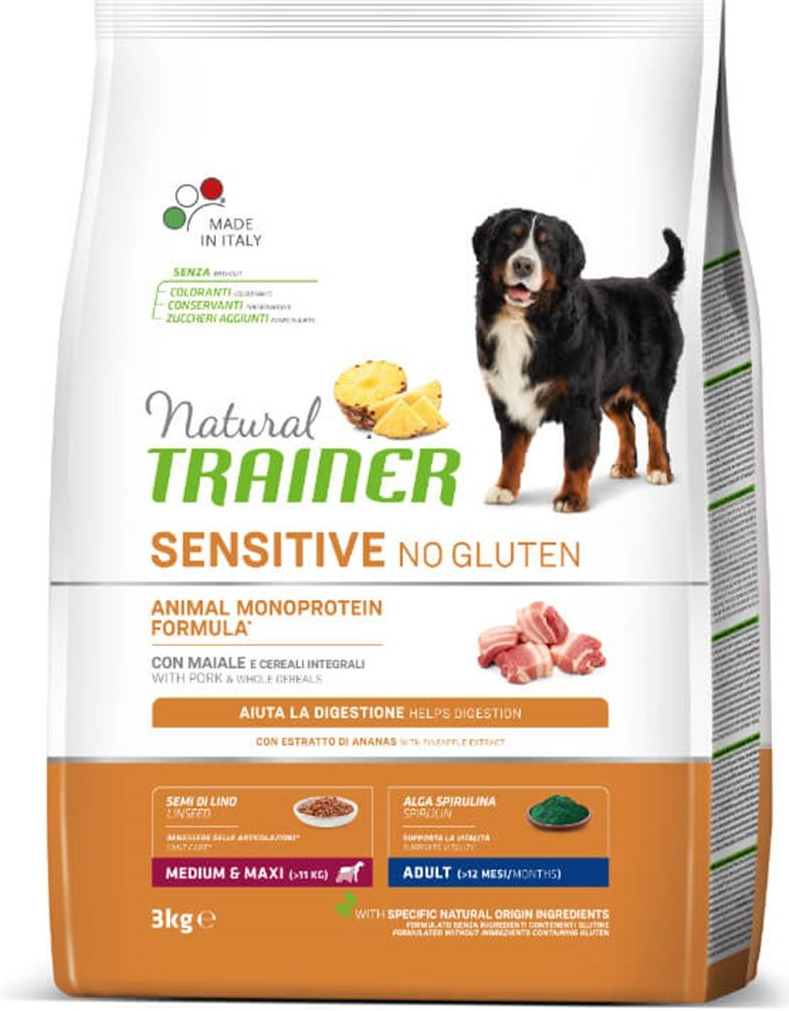 Natural Trainer Sensitive Pork Adult Medium & Maxi 3 kg