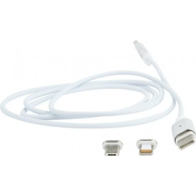 Gembird CC-USB2- AMLM31-1M Magnetic USB charging combo 3-in-1, 1m, stříbrný