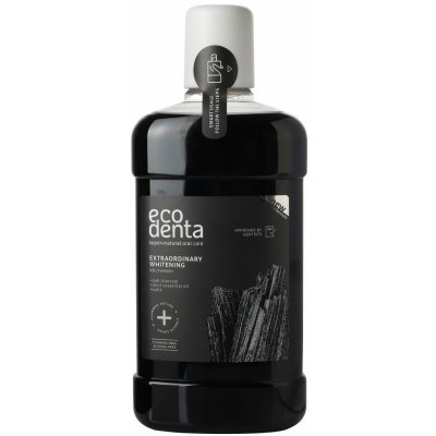 Ecodenta Extra bělicí ústní voda s černým uhlím Extra Whitening Mouthwash With Black Charcoal 500 ml