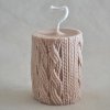 Prírodná sviečka PLETENÝ VALEC béžová