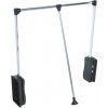 Výklopný vešiak EASY, 64/83 cm, 12 kg, čierna, chróm
