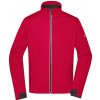 James&Nicholson Pánska športová softshellová bunda JN1126 Light Red M