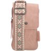 Beagles dámska crossbody taška na mobil Malaga svetlá ružová