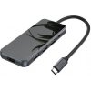 HOCO HB15 5v1 typ C čierny (Rozbočovač na PC na koncovku typ C, HDMI, 3xUSB)